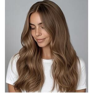 Bellami SILK SEAM 140g 18" Almond Brown Clip In Hair Extensions (5) Wefts Total